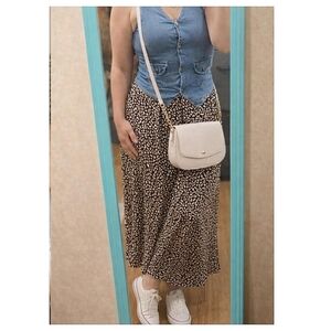 Vintage Denim Vest Floral Maxi Dress